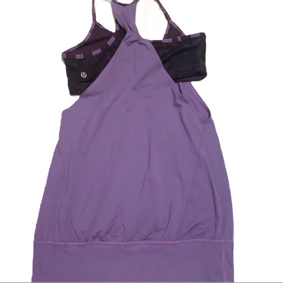 LULULEMON FLOW AND GO YOGA TOP RAZOR BACK PURPLE LAVENDER SIZE 6 WORKOUT - Picture 3 of 16